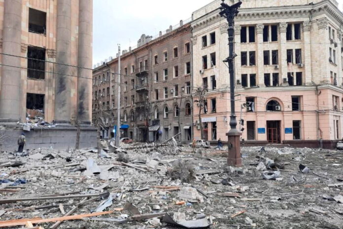 Blast In Kharkiv:  Government Building Destroyed 6 Injured